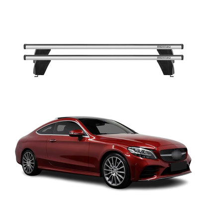 2017-2023 Mercedes C Class C205 Coupe Roof Rack Cross Bars Silver