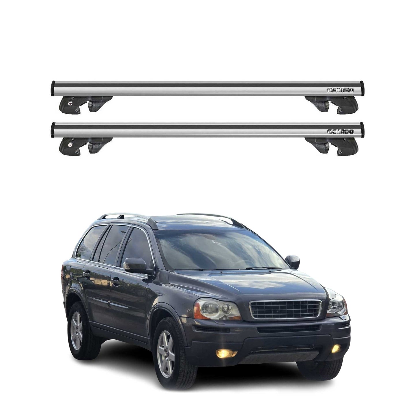 2003-2006 Volvo XC90 Roof Rack Cross Bars Silver