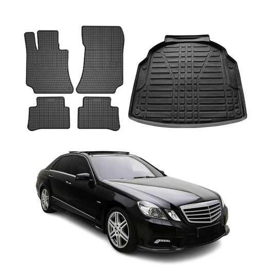 2010-2016 Mercedes E Class W212 Sedan Floor Mats & Cargo Liner Full Set All Weather