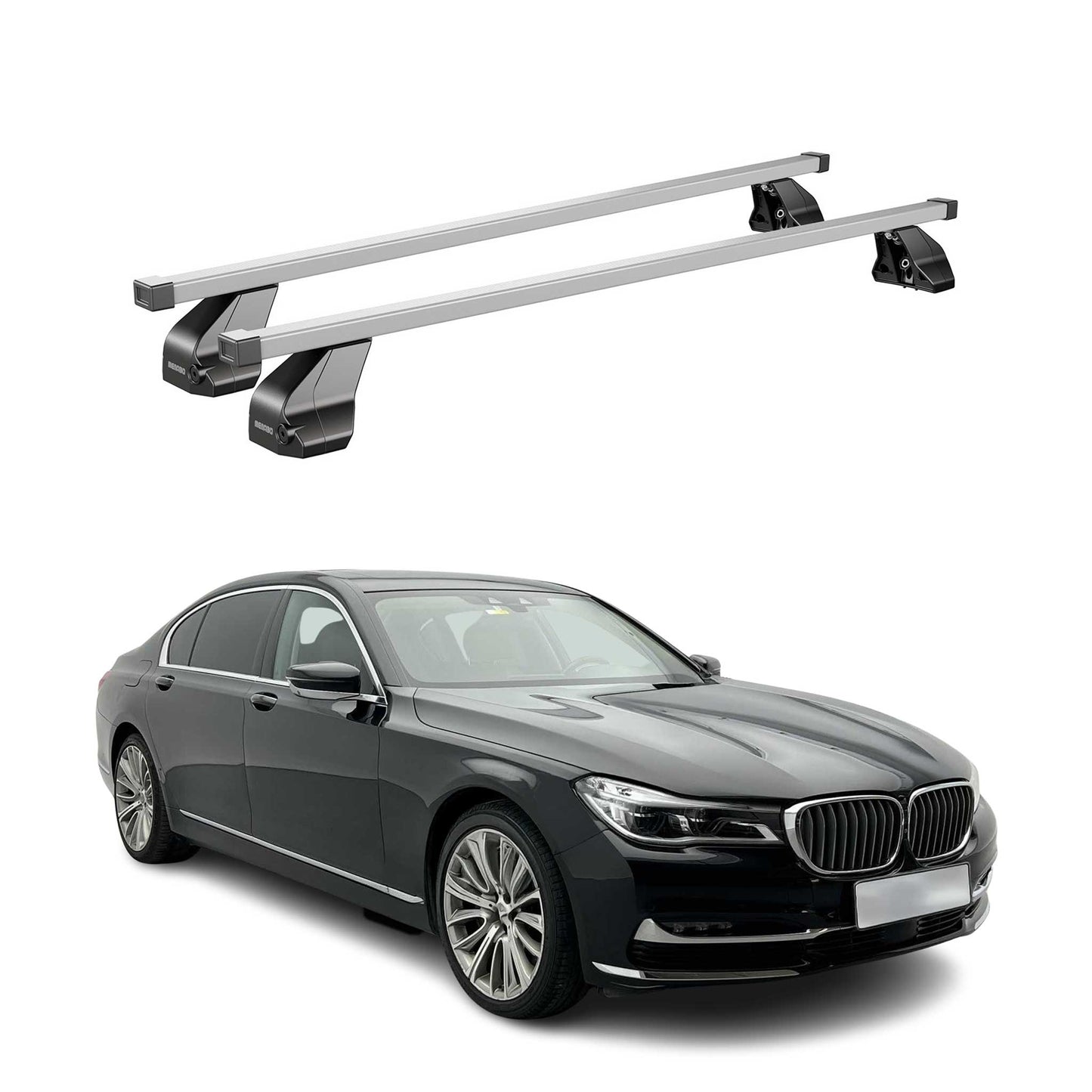 2015-2022 BMW 7 Series G11 / G12 Roof Rack Cross Bars Silver