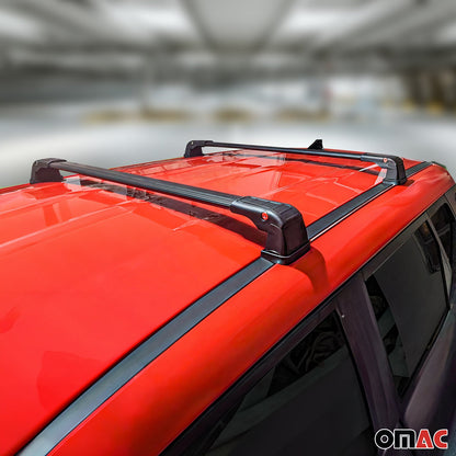 OMAC Roof Rack Cross Bars Carrier Aluminium for Mazda CX-3 2016-2021 Black 2Pcs 4624926B