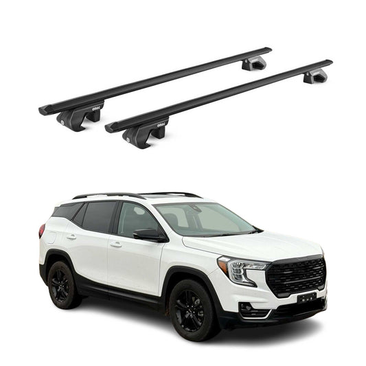 2018-2024 GMC Terrain Roof Rack Cross Bars Black Luggage Carrier 2 Pcs