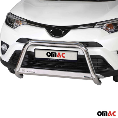 OMAC Bull Bar For Toyota RAV4 Hybrid 2016-2018 Front Bumper Guard Silver S.Steel 7019MSBB106H