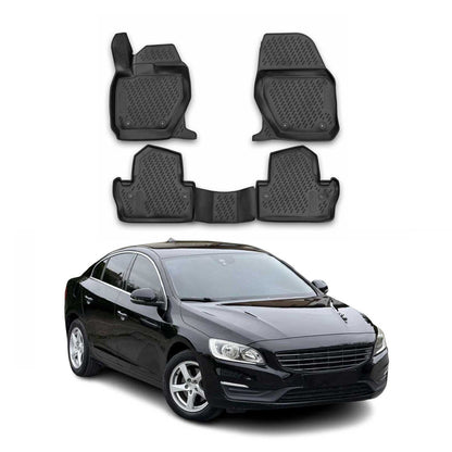 2010-2018 Volvo S60 V60 Floor Mats Liners Full Set All Weather Black