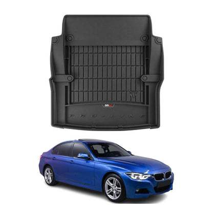 2012-2019 BMW 3 Series F30 Sedan M3 F80 Premium Cargo Liner Trunk Mat All Weather Heavy Duty Black
