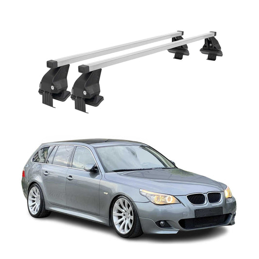2006-2009 BMW 5 Series E61 Wagon Roof Rack Cross Bars Silver