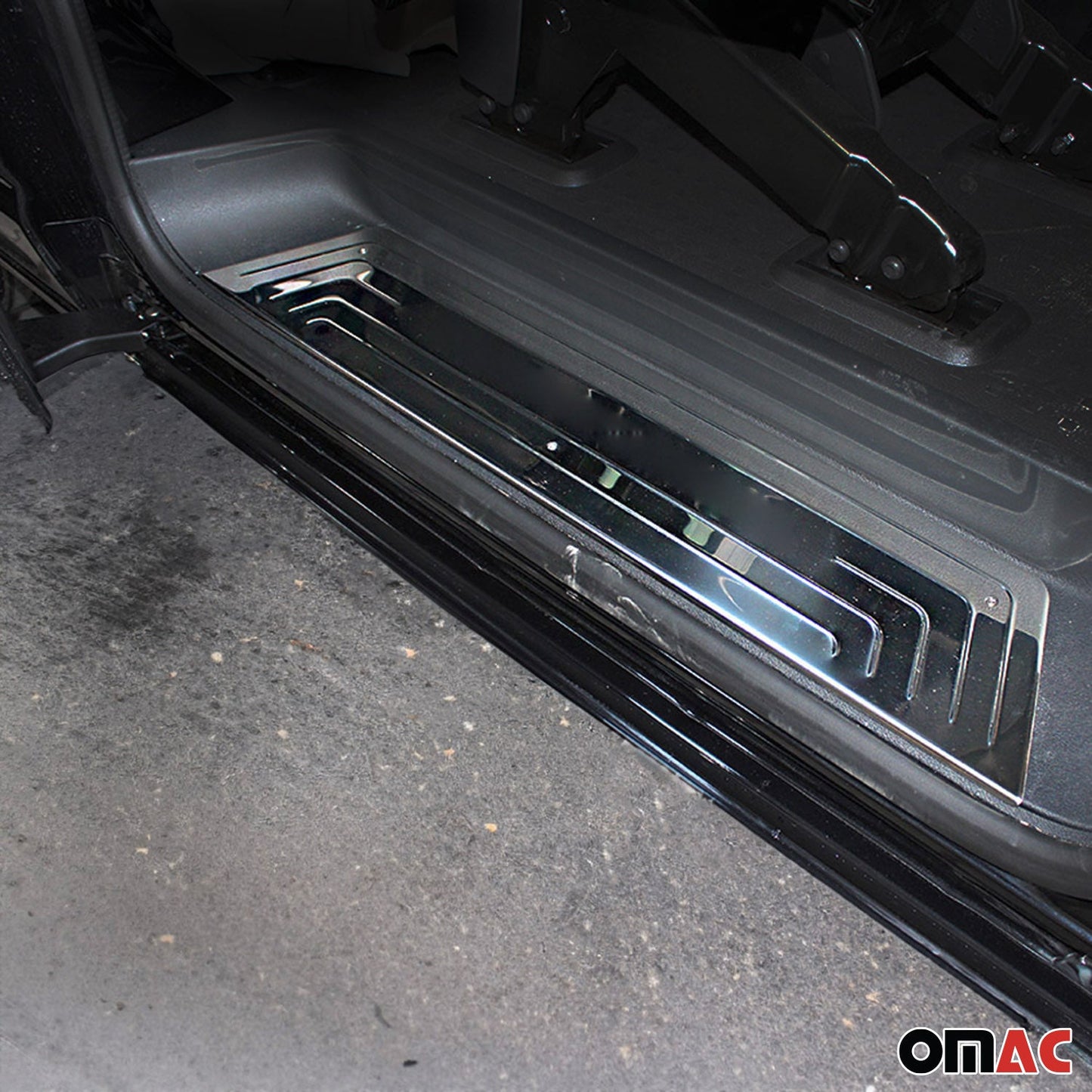 OMAC Door Sill Scuff Plate Scratch Protector for VW T6 Transporter 2015-2021 Steel 3x U015315