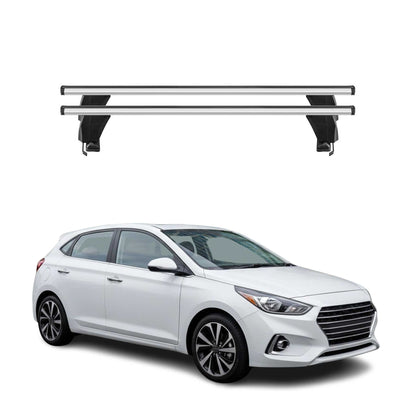2018-2022 Hyundai Accent Hatchback Roof Rack Cross Bars Silver