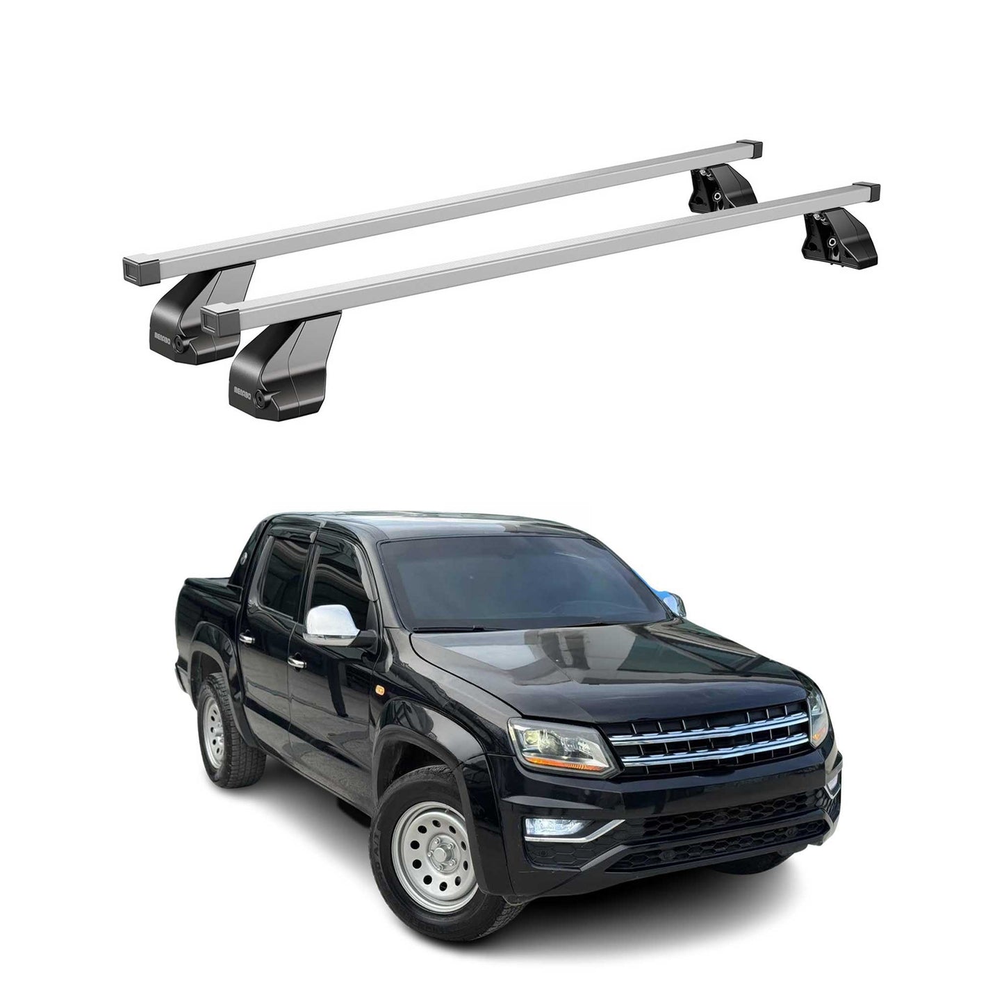 2010-2020 VW Amarok Roof Rack Cross Bars Silver