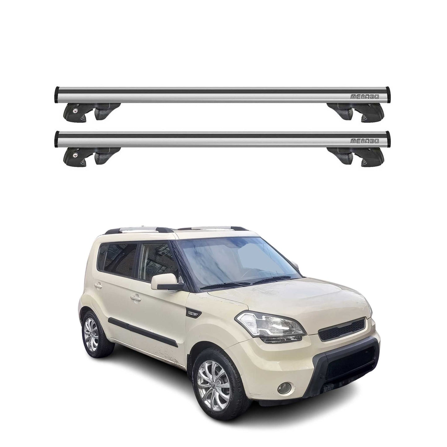 2010-2013 Kia Soul Roof Rack Cross Bars Silver