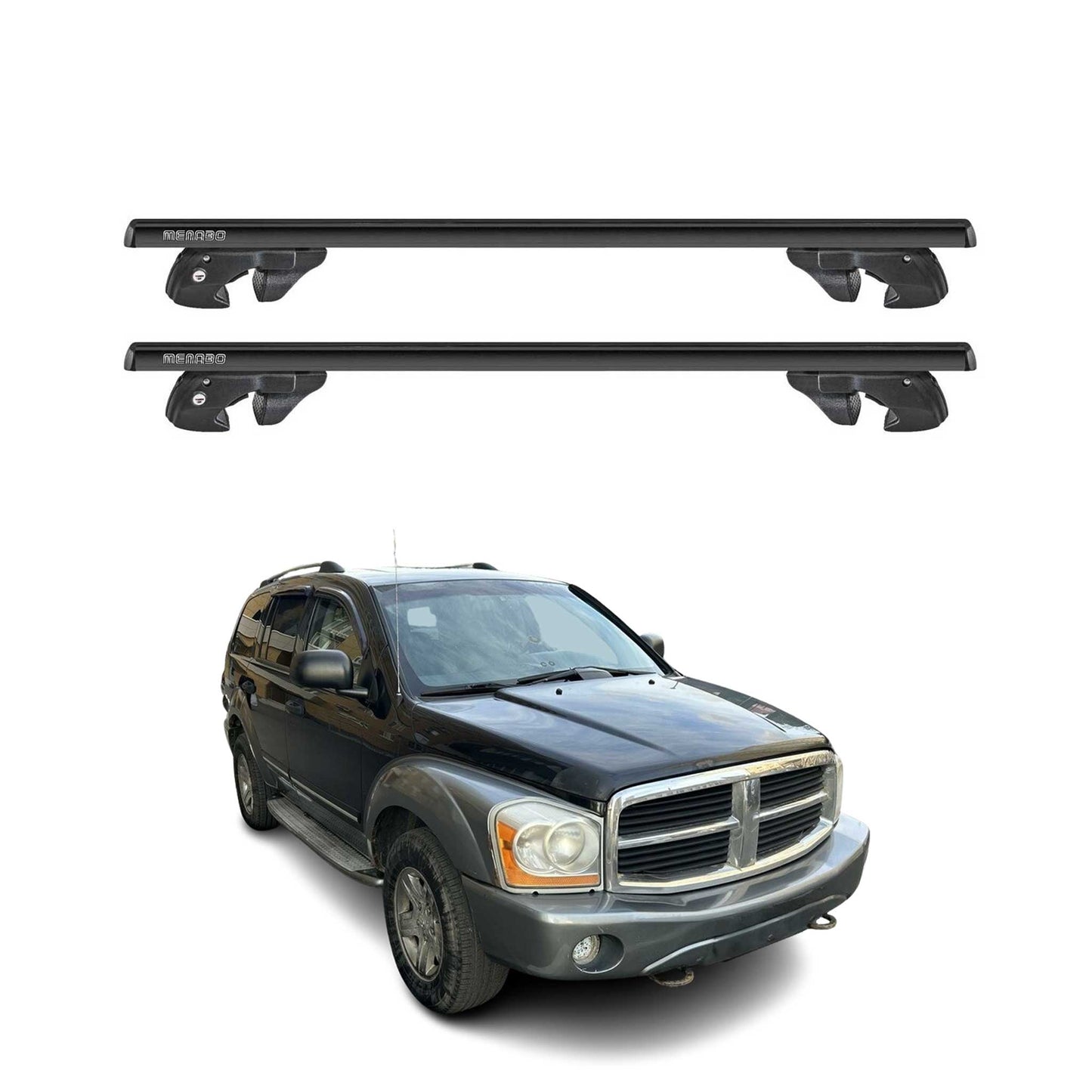 2007-2009 Dodge Durango Roof Rack Cross Bars Black