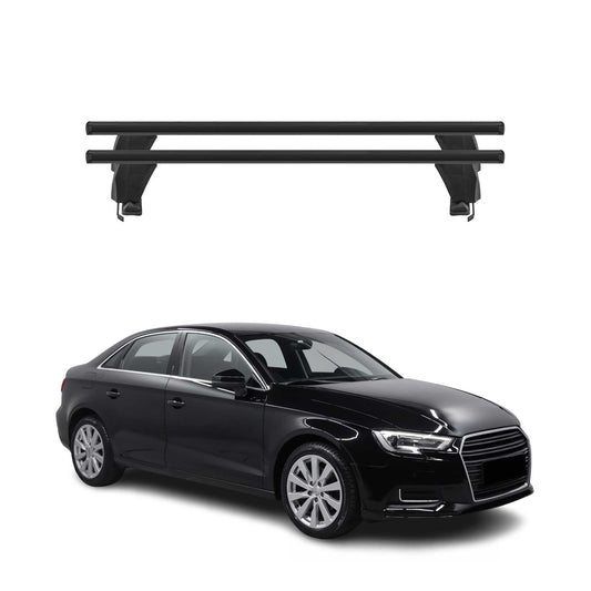 2015-2020 Audi A3 S3 Sedan Roof Rack Cross Bars Black Aluminium