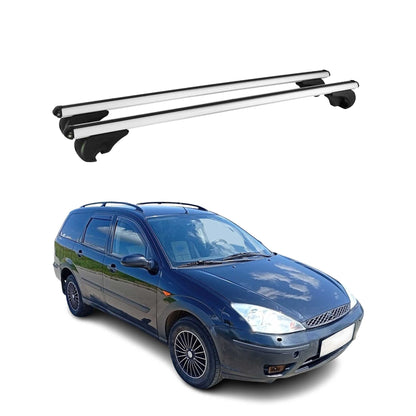 2000-2007 Ford Focus Wagon Roof Rack Cross Bars Silver