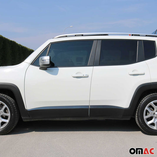 2015-2024 Jeep Renegade Side Door Molding Trim Brushed Steel Dark