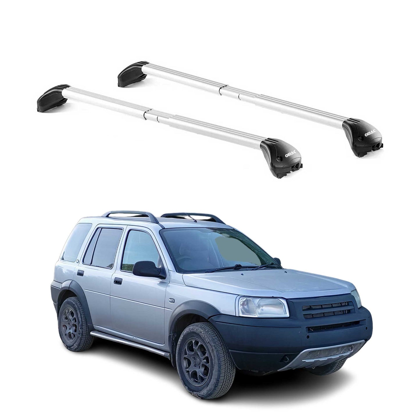 1996-2006 Land Rover Freelander Roof Rack Cross Bars Silver