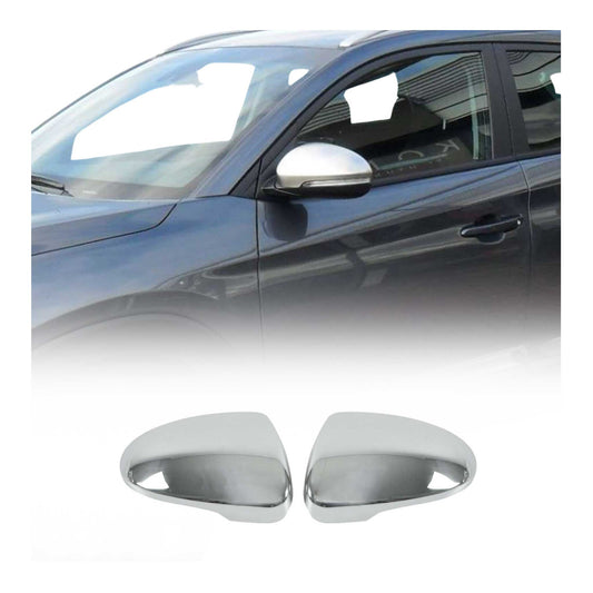 2016-2021 Hyundai Tucson Side Mirror Cover Caps Stainless Steel Silver 2 Pcs