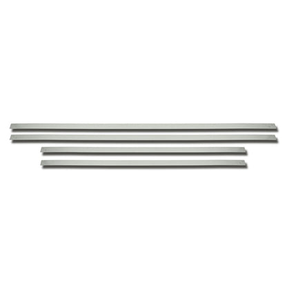 OMAC Side Door Molding Trim for Ford F-150 2009-2014 Crew Cab Steel Silver 4x LC-2696131