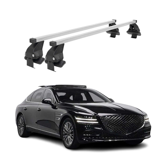 2017-2025 Genesis G80 Roof Rack Cross Bars Silver