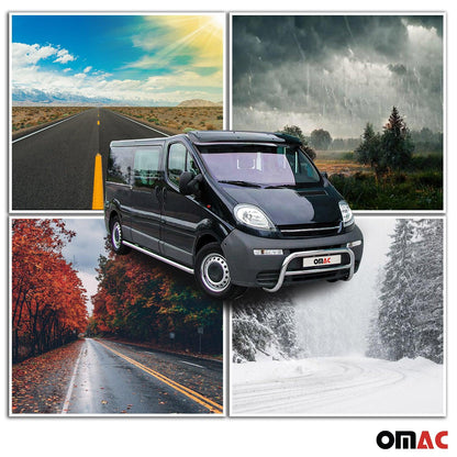 OMAC Front Windshield Sun Visor Protector for Mercedes Sprinter W906 2010-2018 Smoke 4724205