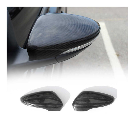 2012-2019 VW Beetle Side Mirror Cover Caps Carbon Fiber Black 2 Pcs