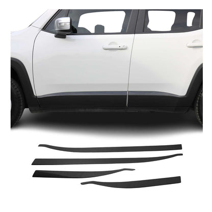 2015-2024 Jeep Renegade Side Door Molding Trim Skirt Garnish Carbon Fiber 4x