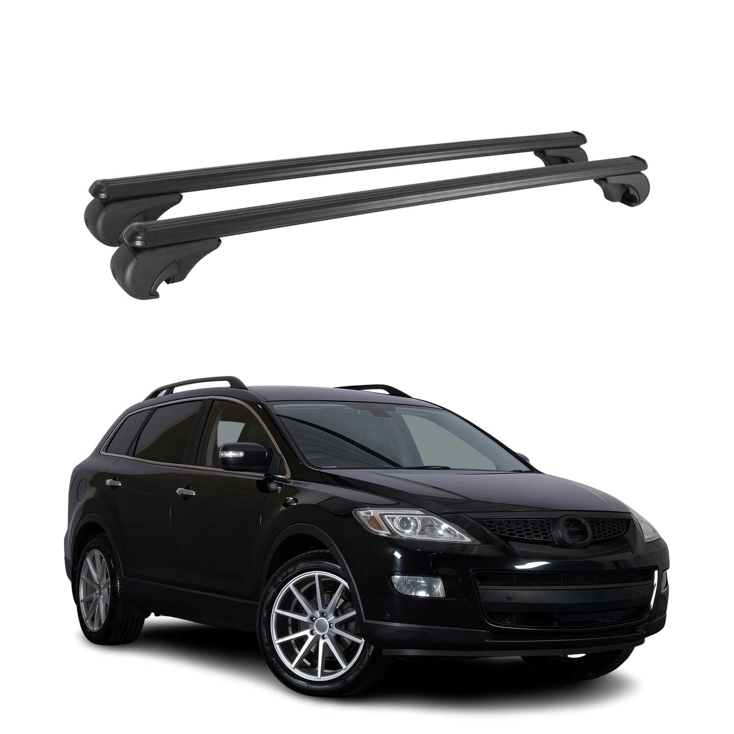 2007-2015 Mazda CX-9 Roof Rack Cross Bars Black