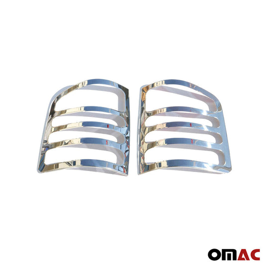 OMAC Trunk Tail Light Trim Frame for VW T5 Transporter 2003-2015 Steel Silver 2 Pcs 7522101