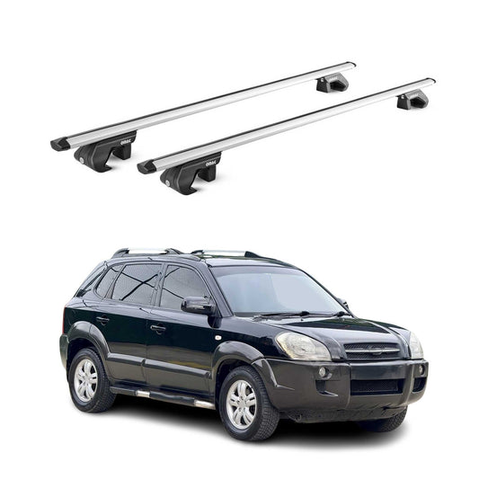 2005-2009 Hyundai Tucson Roof Rack Cross Bars Silver