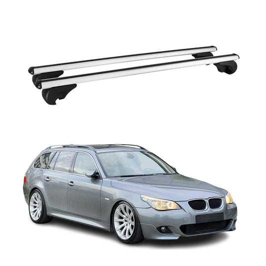 2006-2009 BMW 5 Series E61 Wagon Roof Rack Cross Bars Silver