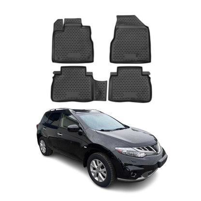 2009-2014 Nissan Murano Floor Mats Liners Full Set All Weather Black