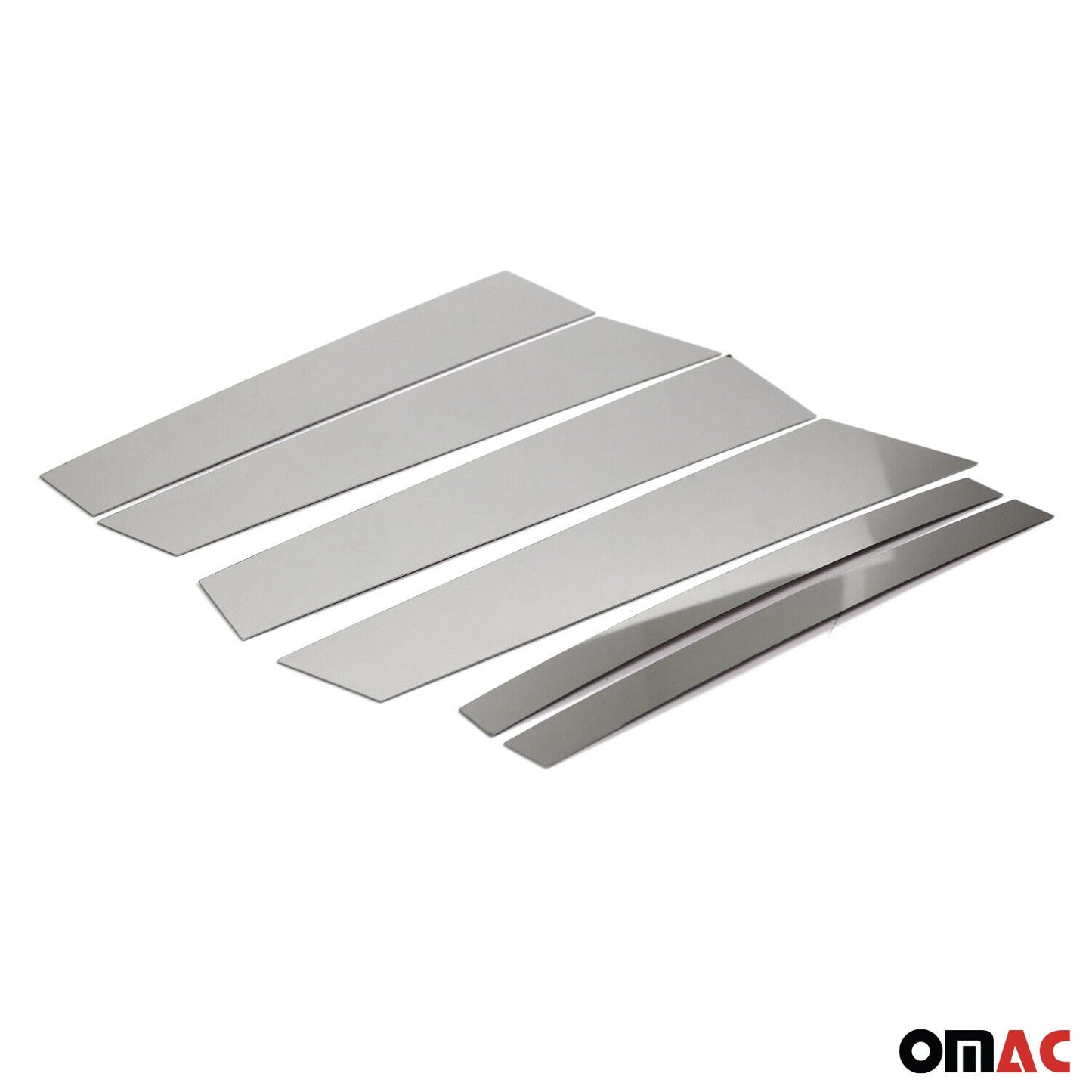 2016-2019 Mercedes GLC Class Coupe C253 Window B Pillar Posts Trim Stainless Steel 6x