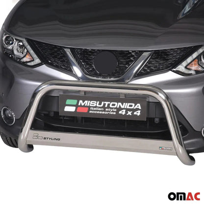 2017-2022 Nissan Rogue Sport Bull Bar Push Front Bumper Grille Stainless Steel Silver