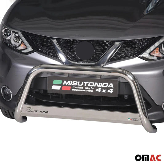 2017-2022 Nissan Rogue Sport Bull Bar Push Front Bumper Grille Stainless Steel Silver