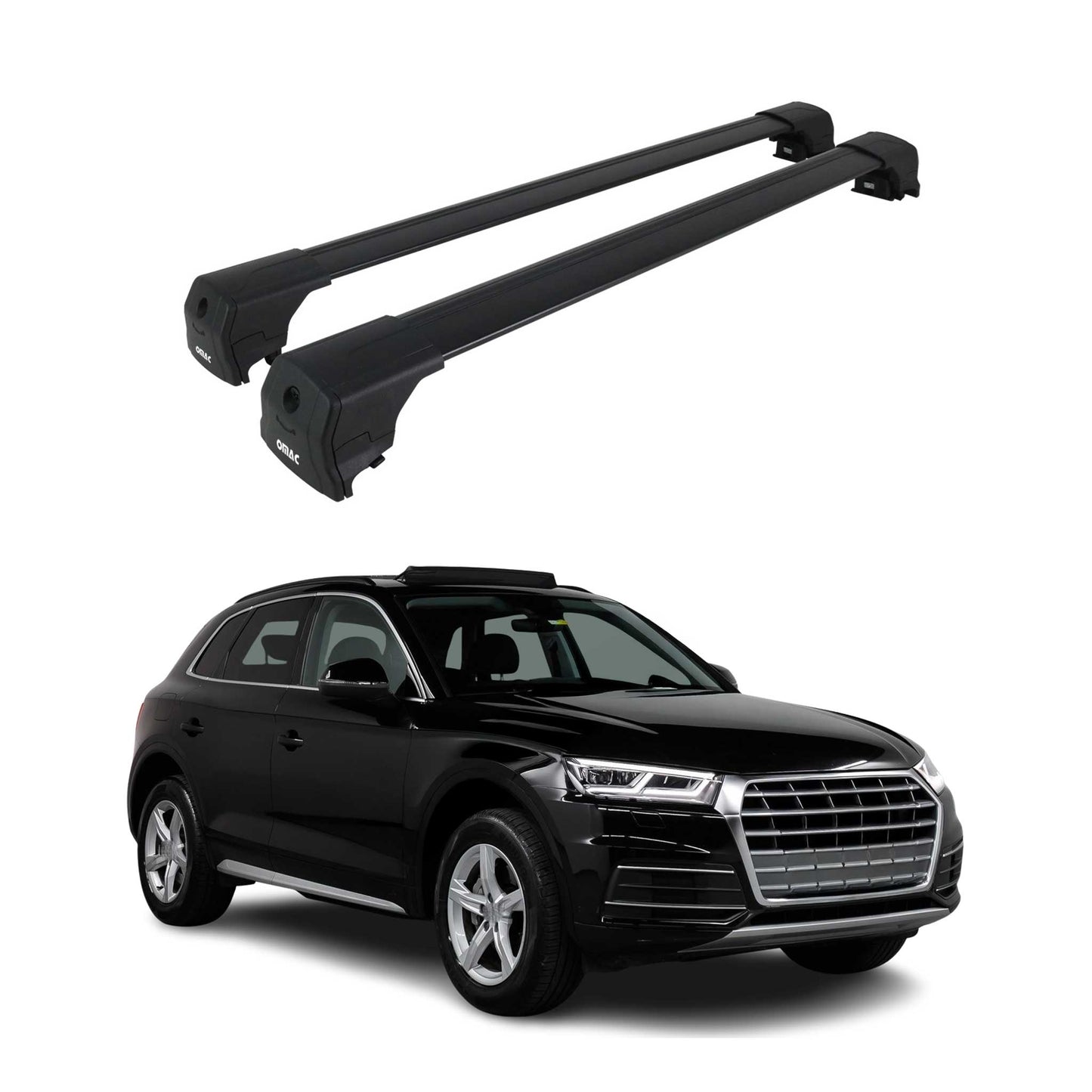 2018-2025 Audi Q5 Roof Rack Cross Bars Black