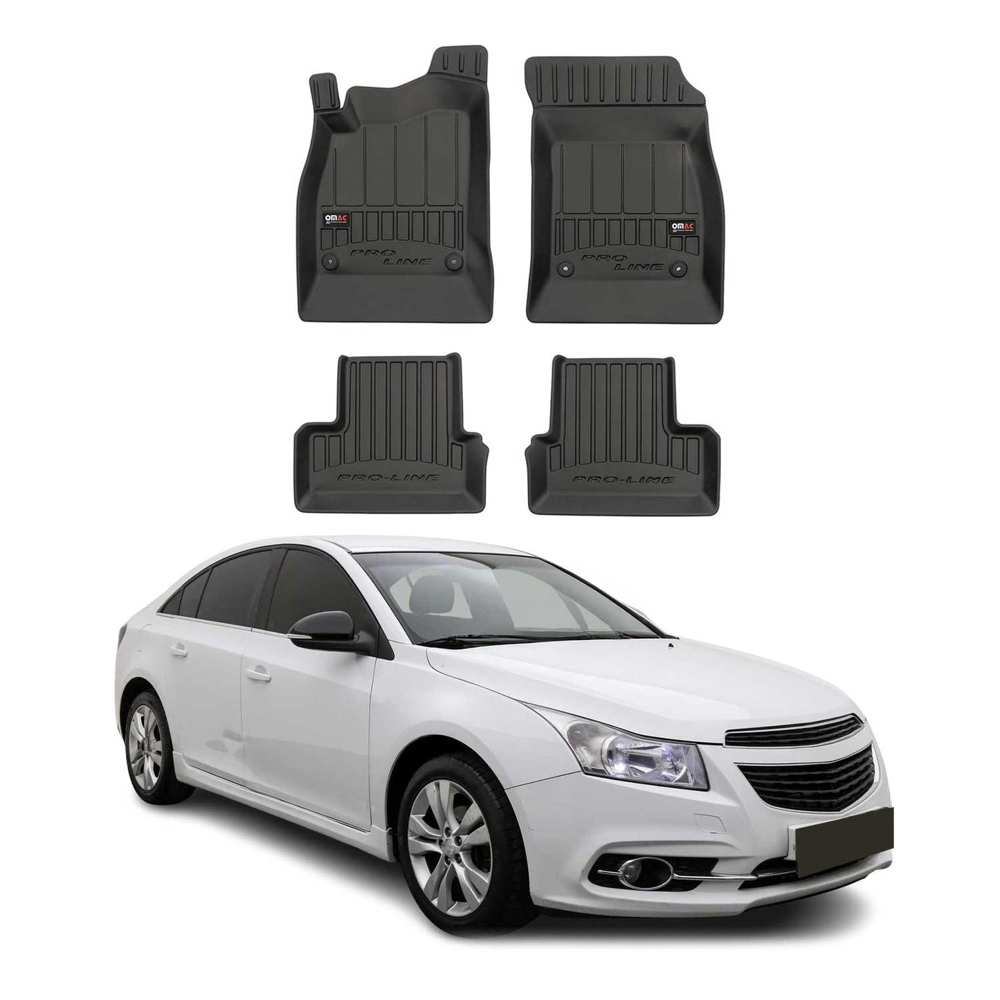 2011-2015 Chevrolet Cruze Premium Floor Mats Liners Full Set All Weather Heavy Duty
