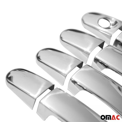 OMAC Car Door Handle Cover Protector for Ford Focus 2004-2011 Steel Chrome 8 Pcs U005891