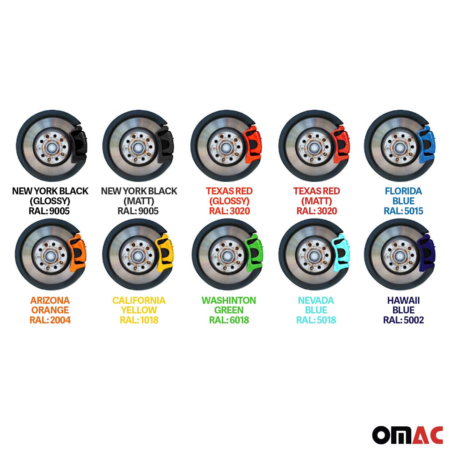 OMAC Brake Caliper Epoxy Based Car Paint Kit¬†Arizona Orange Glossy High-Temp 96AA1014