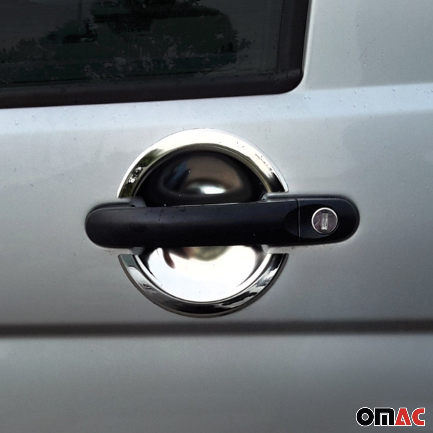 OMAC Car Door Handle Bowl Cover Protector for VW T6 Transporter 2015-2021 Steel 3 Pcs U015340