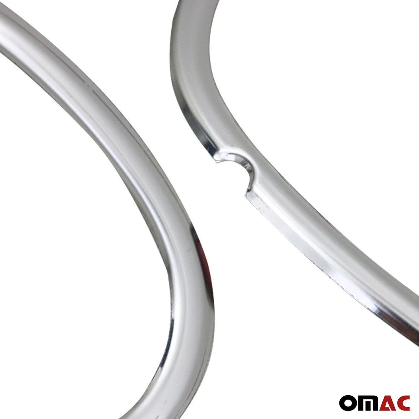 OMAC Fog Light Lamp Bezel Cover for Mercedes Sprinter W906 2010-2018 Steel Silver 2x 4724103