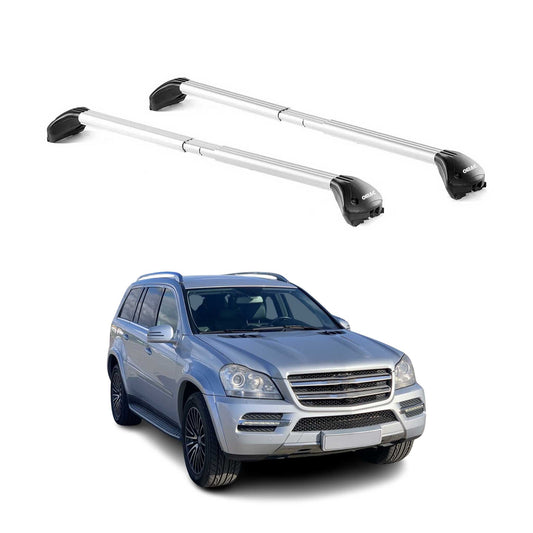 2007-2012 Mercedes GL Class X164 Roof Rack Cross Bars Silver