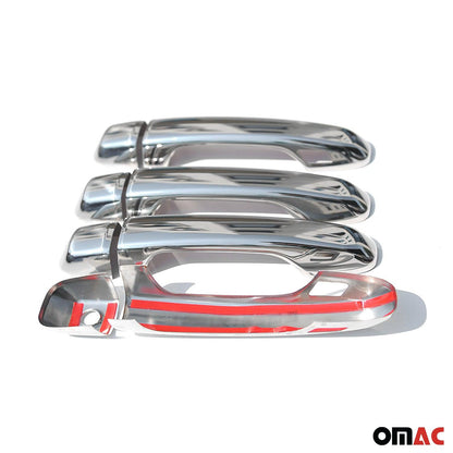 OMAC Car Door Handle Cover Protector for Lexus GX 460 2010-2023 Steel Chrome 8 Pcs 7013041