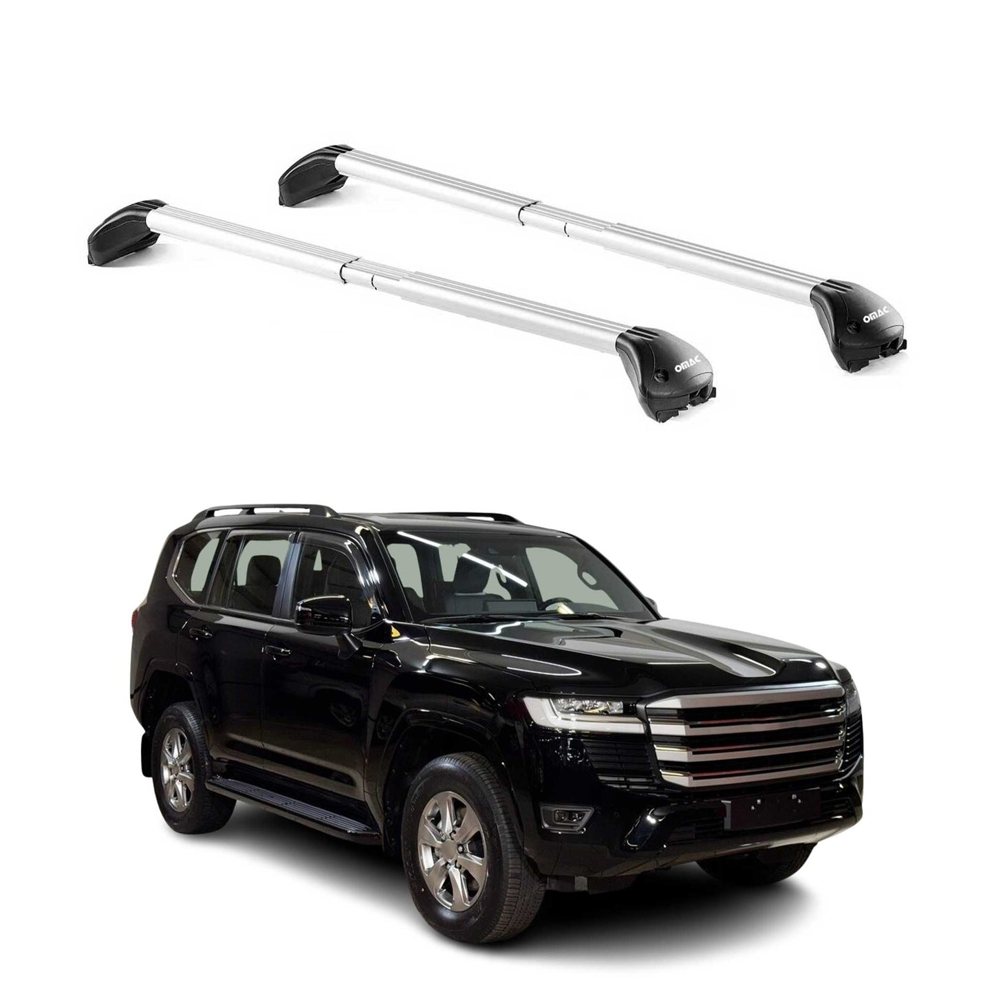 2024-2025 Toyota Land Cruiser J250 Roof Rack Cross Bars Carrier Silver