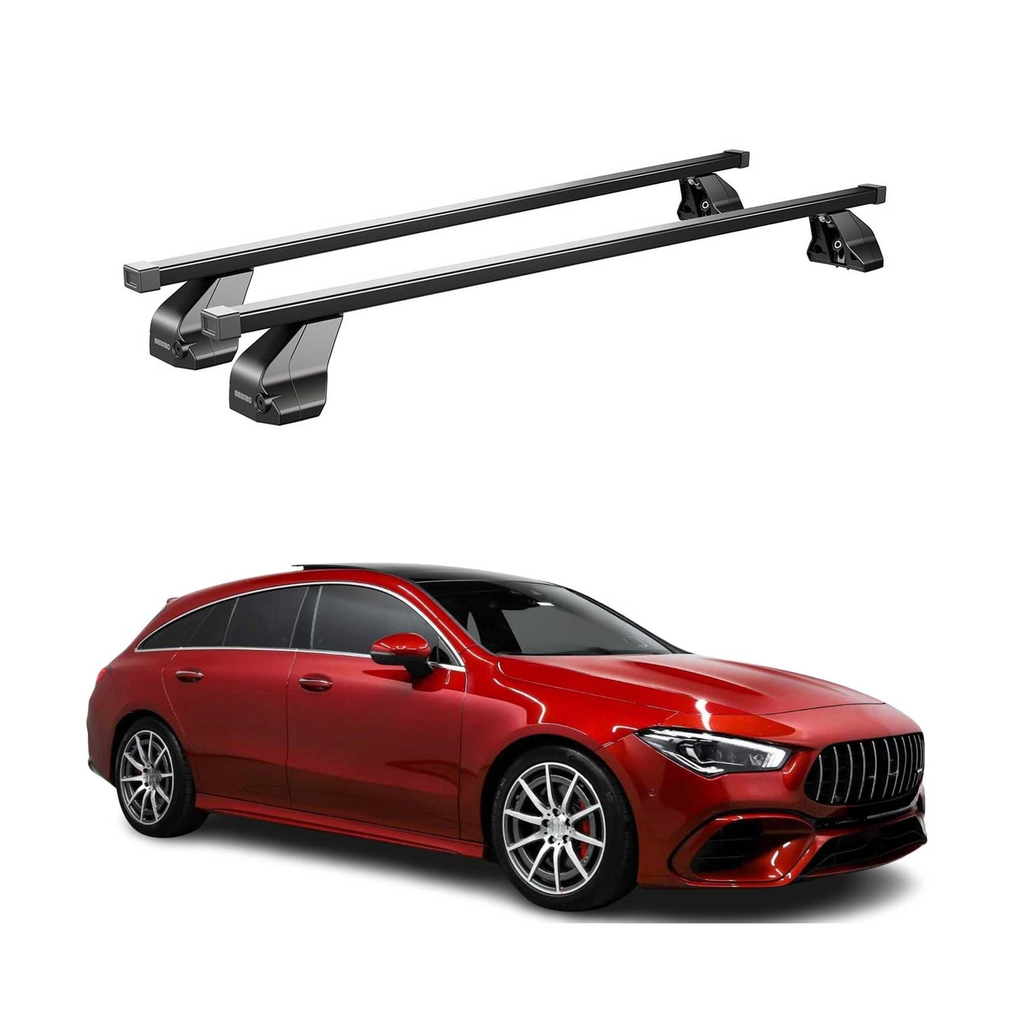 2020-2025 Mercedes CLA Shooting Brake X118 Roof Rack Cross Bars Black