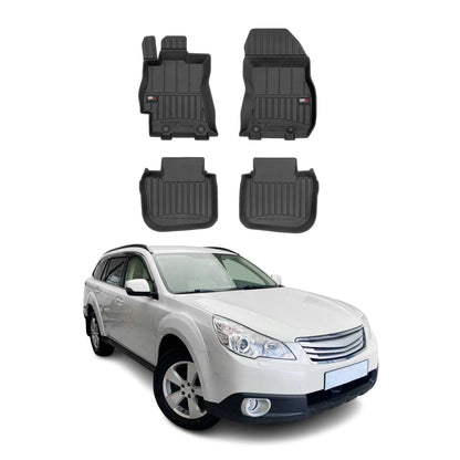 2010-2014 Subaru Outback Premium Floor Mats Liners Full Set All Weather Heavy Duty