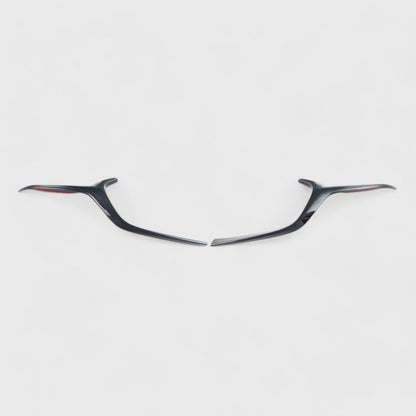 2019-2025 Mazda 3 Grille Overlay Gloss Black 2Pcs ABS Plastic