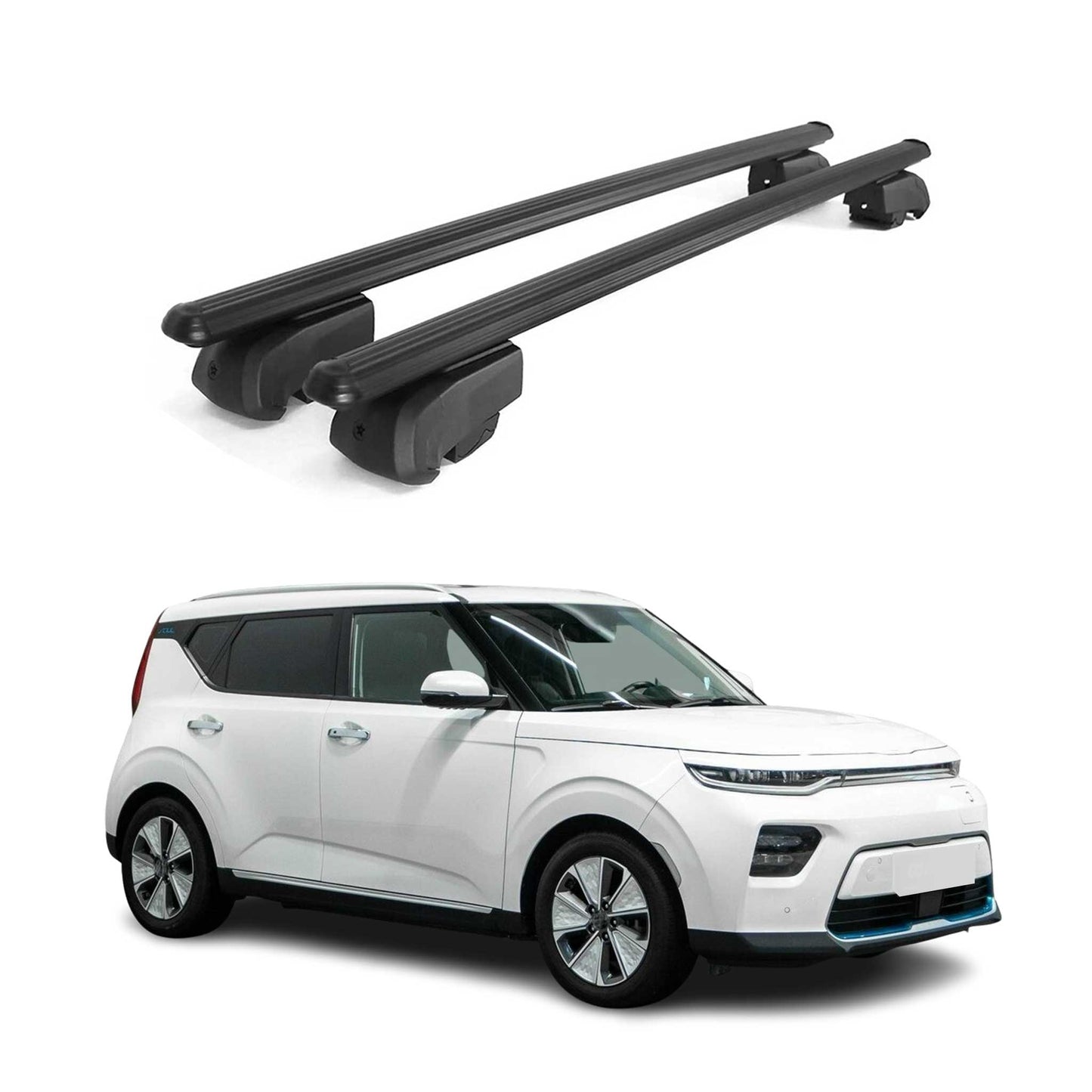 2020-2023 Kia Soul EV Roof Rack Cross Bars Black