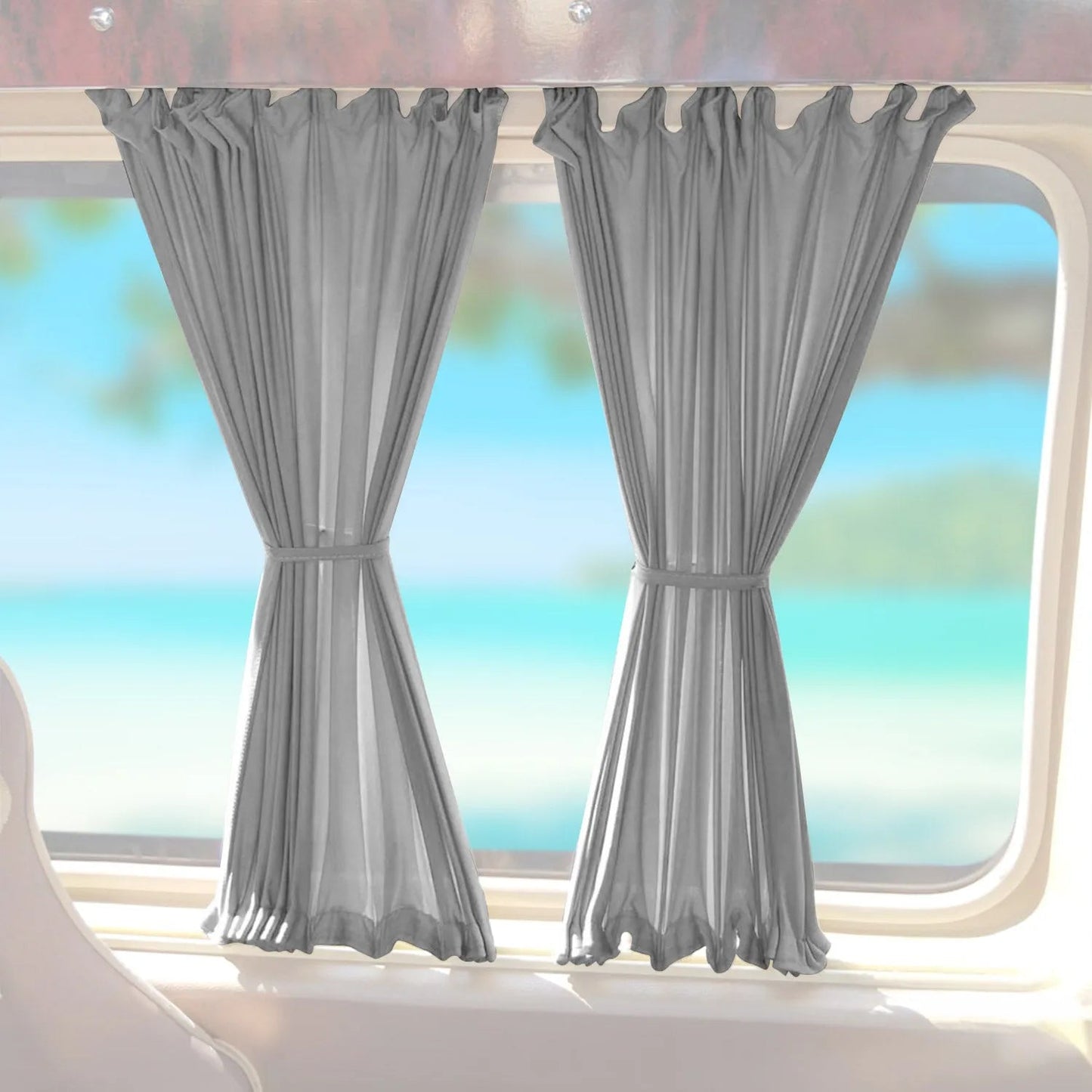 2014-2025 RAM ProMaster L1 L2 SWB Side Window Curtain Double Sliding Gray