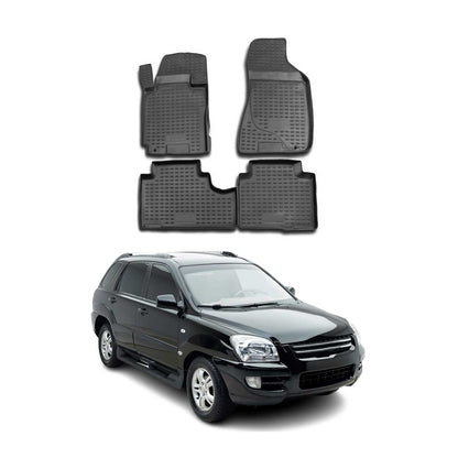 2005-2010 Kia Sportage Floor Mats Liners Full Set All Weather Black