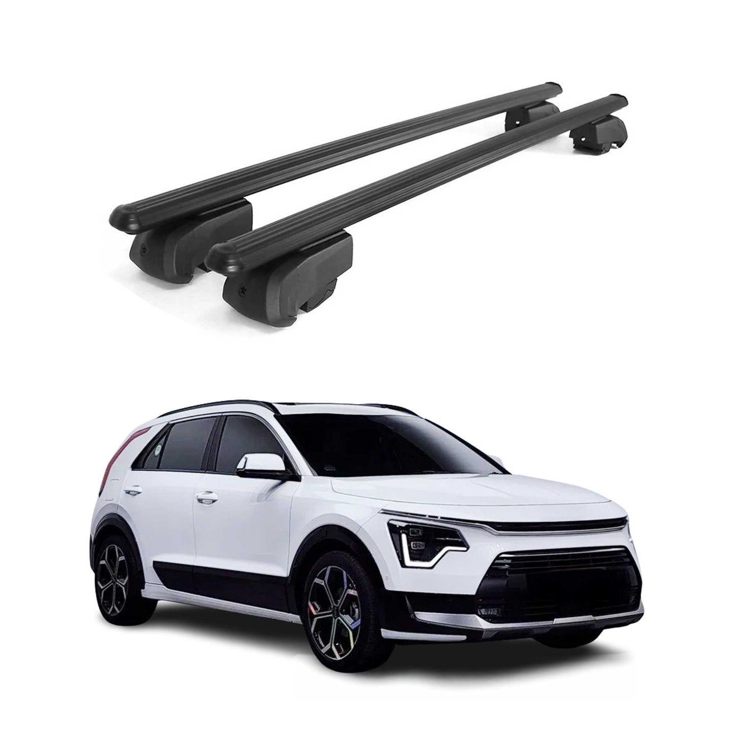 2023-2025 Kia Niro Roof Rack Cross Bars Black