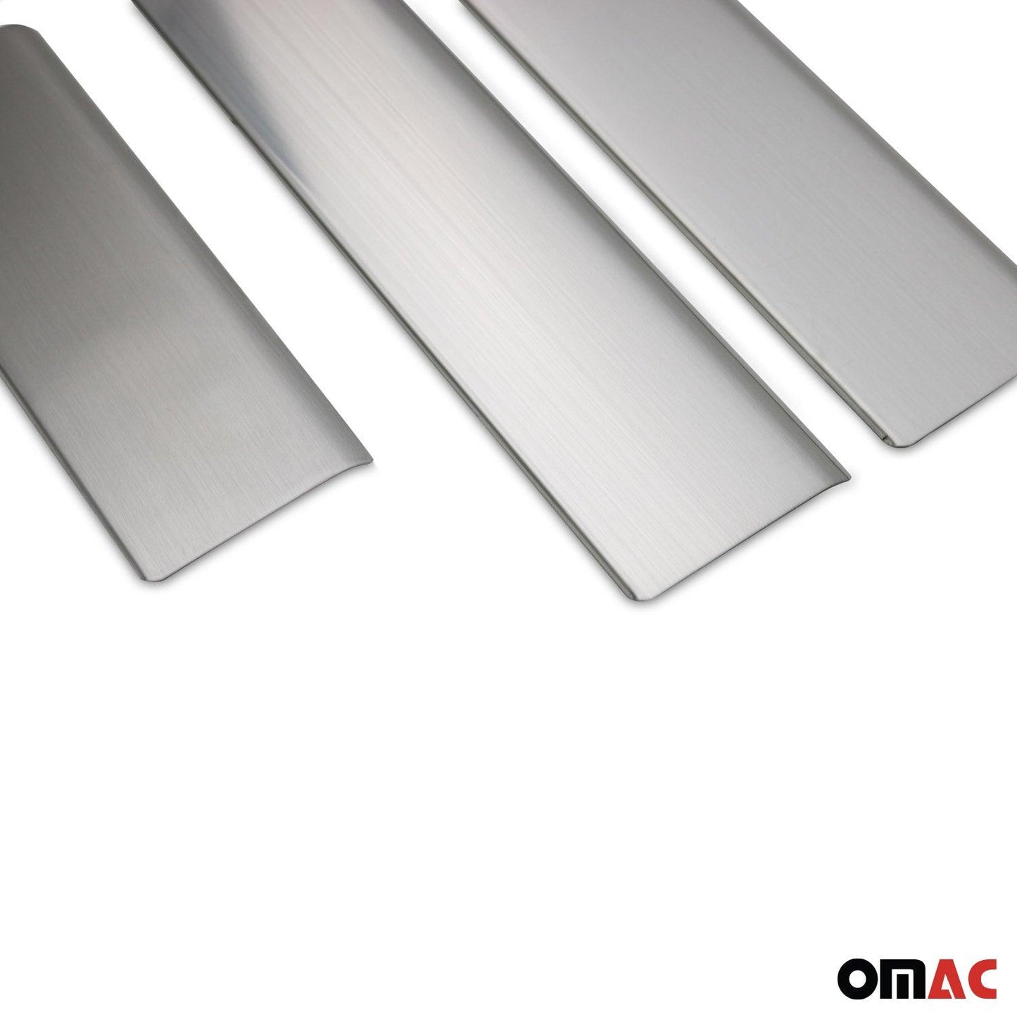 OMAC Door Sill Scuff Plate Scratch Protector for Ford Focus 2000-2004 Steel Silver 4x 2601091N